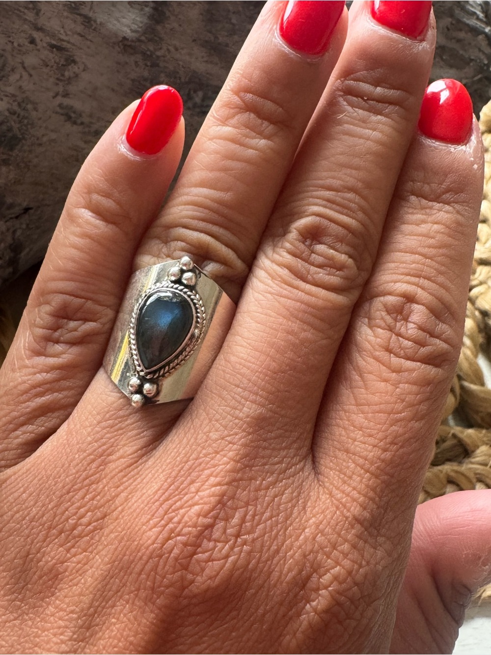 🤩 925 LABRADORITE RING - Picture 3 of 9